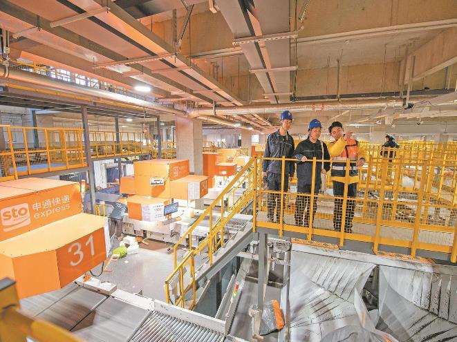 冀北廊坊供電公司助力快遞企業開工“電滿格”