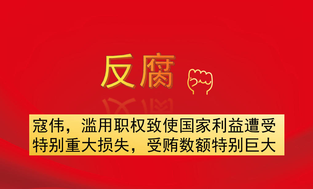 寇偉，濫用職權(quán)致使國(guó)家利益遭受特別重大損失，受